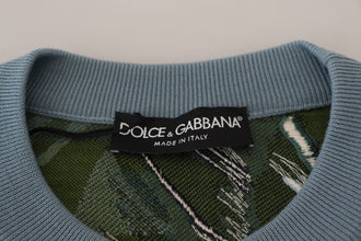 Multicolor Jungle Wool Pullover Logo Sweater Dolce & Gabbana
