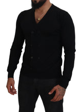 Black Cashmere Button Down Cardigan Sweater Dolce & Gabbana