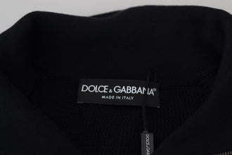 Black Silk Turtle Neck Pullover Sweater Dolce & Gabbana