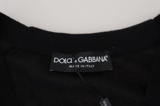 Black Cashmere Button Down Cardigan Sweater Dolce & Gabbana