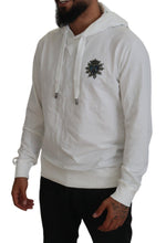 White Cotton Hooded Sweatshirt Logo Sweater Dolce & Gabbana