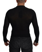 Black Cashmere Button Pullover Sweater Dolce & Gabbana