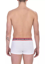 White Cotton Men's Underwear Trunk Pack Bikkembergs