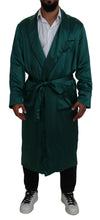 Green Silk Waist Belt Robe Sleepwear Dolce & Gabbana