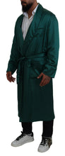 Green Silk Waist Belt Robe Sleepwear Dolce & Gabbana
