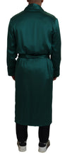 Green Silk Waist Belt Robe Sleepwear Dolce & Gabbana