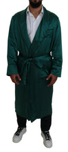 Green Silk Waist Belt Robe Sleepwear Dolce & Gabbana