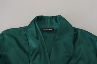 Green Silk Waist Belt Robe Sleepwear Dolce & Gabbana