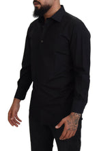 Black GOLD Cotton Collared Long Sleeve Shirt Dolce & Gabbana