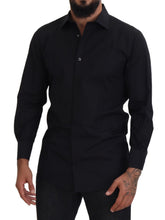 Black GOLD Cotton Collared Long Sleeve Shirt Dolce & Gabbana