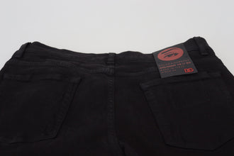Black Slim Fit Tattered Denim Cotton Jeans Dolce & Gabbana