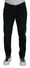 Black Angel Embroidery Skinny Denim Jeans Dolce & Gabbana
