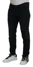 Black Angel Embroidery Skinny Denim Jeans Dolce & Gabbana