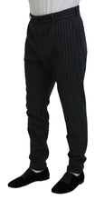 Dark Gray Stripes Chino Dress Pants Dolce & Gabbana