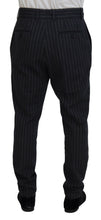Dark Gray Stripes Chino Dress Pants Dolce & Gabbana