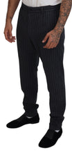 Dark Gray Stripes Chino Dress Pants Dolce & Gabbana