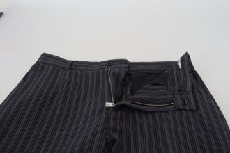 Dark Gray Stripes Chino Dress Pants Dolce & Gabbana