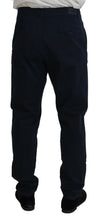 Blue Cotton Dress Formal Men Pants Dolce & Gabbana