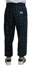 Multicolor Checkered Wool Men Jogger Pants Dolce & Gabbana