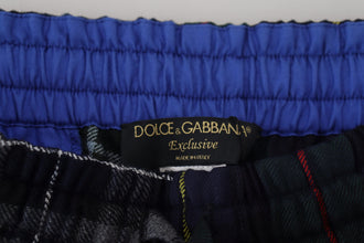 Multicolor Checkered Wool Men Jogger Pants Dolce & Gabbana