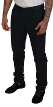 Black Wool Chino Dress Formal Pants Dolce & Gabbana
