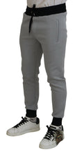 Gray Polyester Sweatpants Jogger Pants Dolce & Gabbana