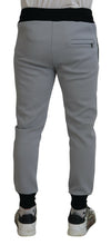 Gray Polyester Sweatpants Jogger Pants Dolce & Gabbana