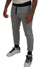 Gray Polyester Sweatpants Jogger Pants Dolce & Gabbana