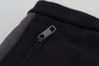 Black Wool Horseshoe Jogger Pants Dolce & Gabbana