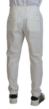 White Cotton Skinny Chino Pants Dolce & Gabbana