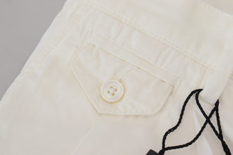 White Cotton Skinny Chino Pants Dolce & Gabbana