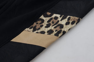 Black Polyester Skinny Jogger Men Pants Dolce & Gabbana