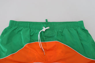 Multicolor Logo Print Men Beachwear Swimwear Short Dsquared²