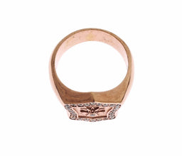 Pink Gold 925 Silver Authentic Clear Ring Nialaya