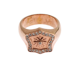 Pink Gold 925 Silver Authentic Clear Ring Nialaya