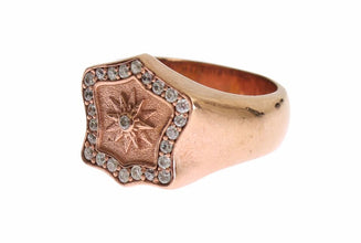 Pink Gold 925 Silver Authentic Clear Ring Nialaya