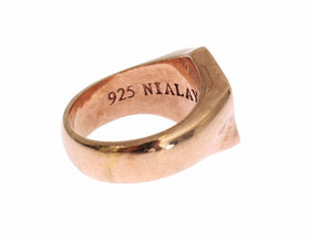 Pink Gold 925 Silver Authentic Clear Ring Nialaya