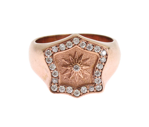Pink Gold 925 Silver Authentic Clear Ring Nialaya