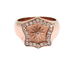 Pink Gold 925 Silver Authentic Clear Ring Nialaya