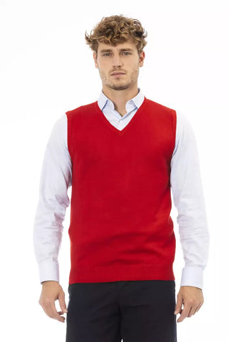 Alpha Studio Red Viscose Men's Jacket