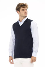 Alpha Studio Blue Viscose Men Jacket
