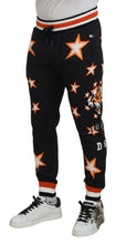 Dolce & Gabbana Black Orange Star Trousers Sport Pants