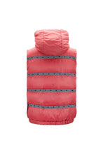 Elegant Red Versace Logo Vest with Detachable Hood