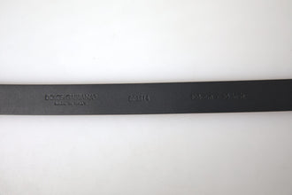 Bordeaux Leather Silver Metal Buckle Belt Dolce & Gabbana