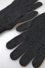 Dolce & Gabbana Gray Virgin Wool Knit Hands Mitten Men Gloves