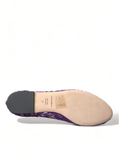Dolce & Gabbana Purple Vally Taormina Lace Crystals Flats Shoes