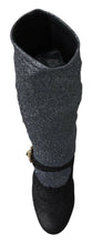 Black Crystal Mary Janes Booties Shoes Dolce & Gabbana