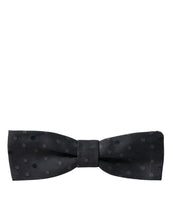 Dolce & Gabbana Gray Polka Dot Silk Adjustable Neck Men Papillon Bow Tie
