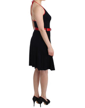 Black belted palladio dress Roccobarocco