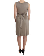 Khaki studded sheath dress Roccobarocco
